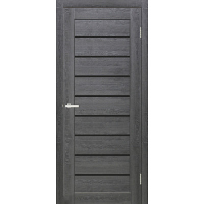  Doors коллекция Смарт модель С 018 покрытие экошпон дуб магма чорное стекло