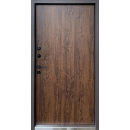 Вхідні двері ФОРТ Strimeх LAMA Venezia RAL 8019 + дуб темний Вхідні двері ФОРТ Strimeх LAMA Venezia RAL 8019 + дуб темний