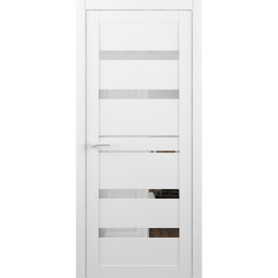  Luxdoors модель Дрезден колір білий вініл з дзеркалом на 2 сторони