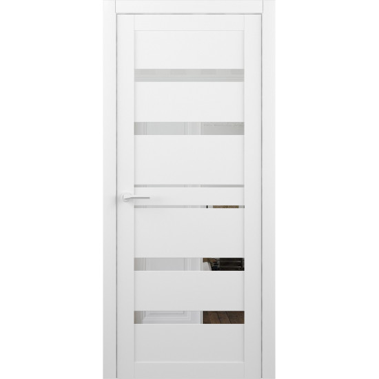  Luxdoors модель Дрезден колір білий вініл з дзеркалом на 2 сторони